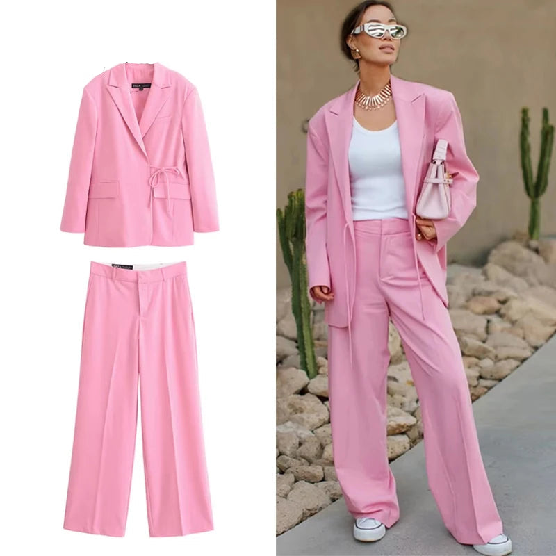 HANY 2025 Woman Blazer Suit Set Casual