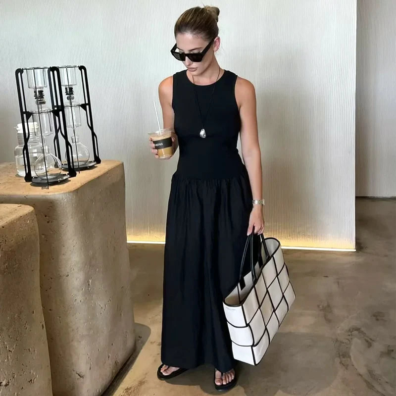 HANY Black Long Elegant Dresses Fashion Casual