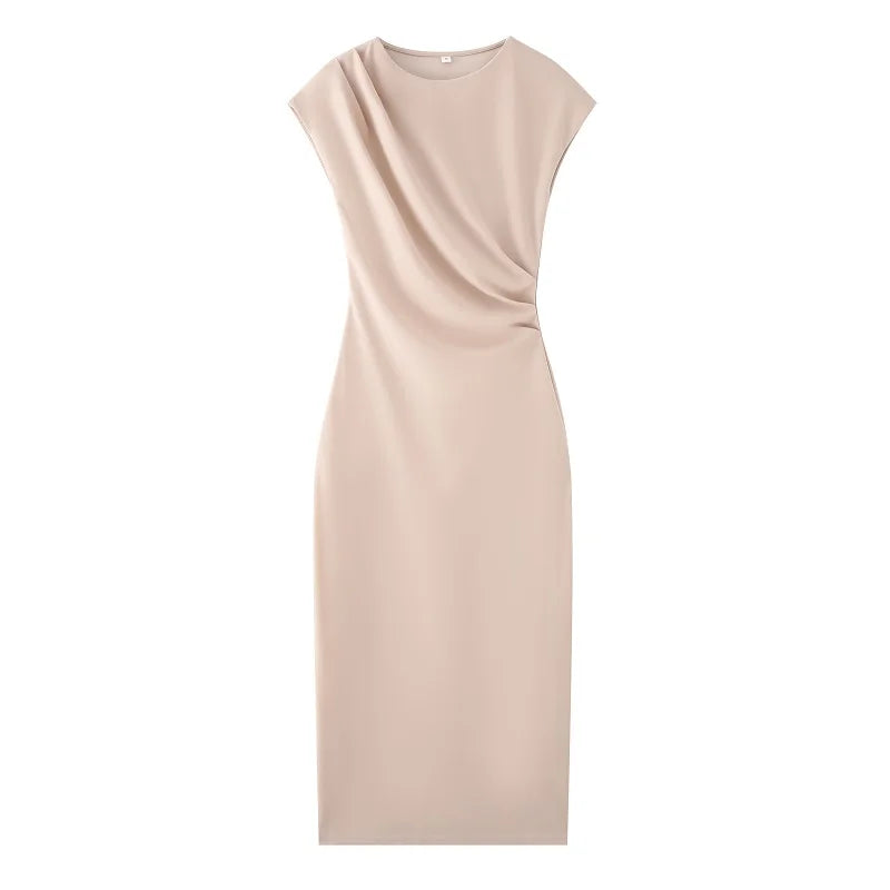 HANY Ruched Short Dresses Pink Sleeveless