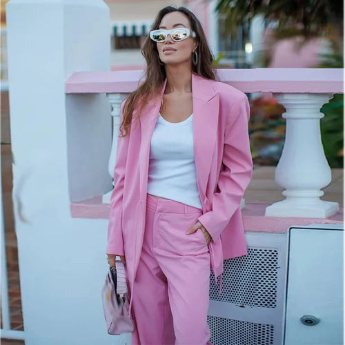 HANY 2025 Woman Blazer Suit Set Casual