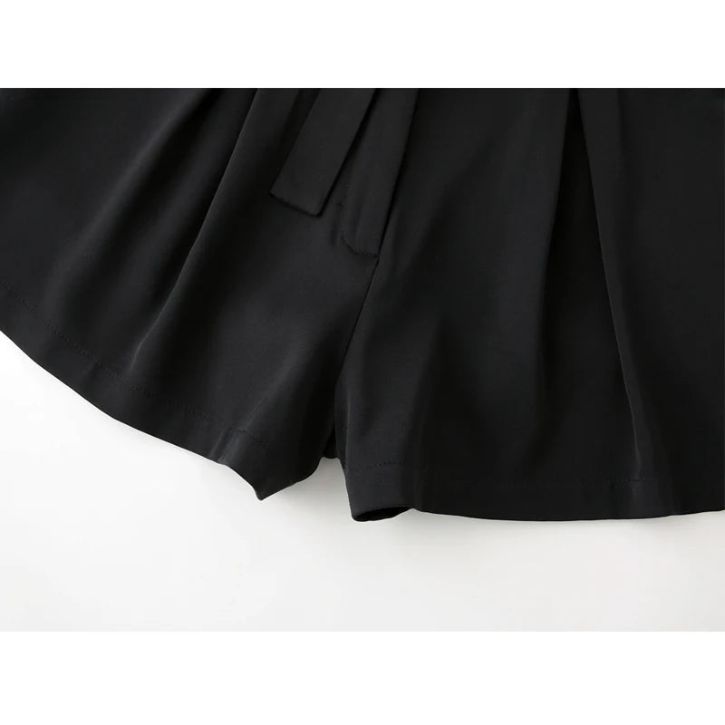 HANY Shorts Black Boxer Bermuda