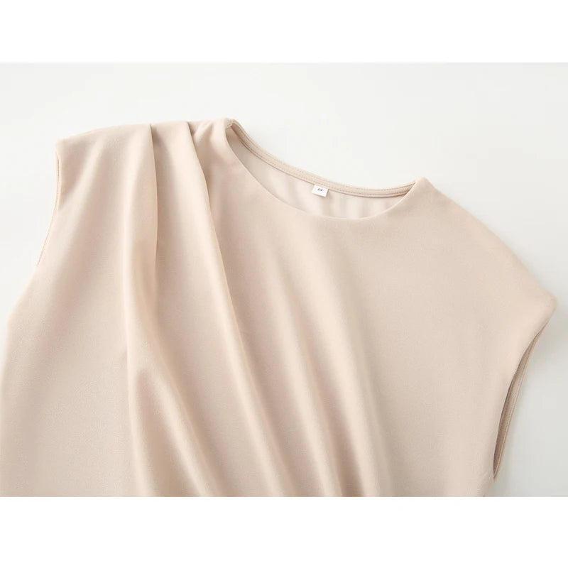 HANY Ruched Short Dresses Pink Sleeveless