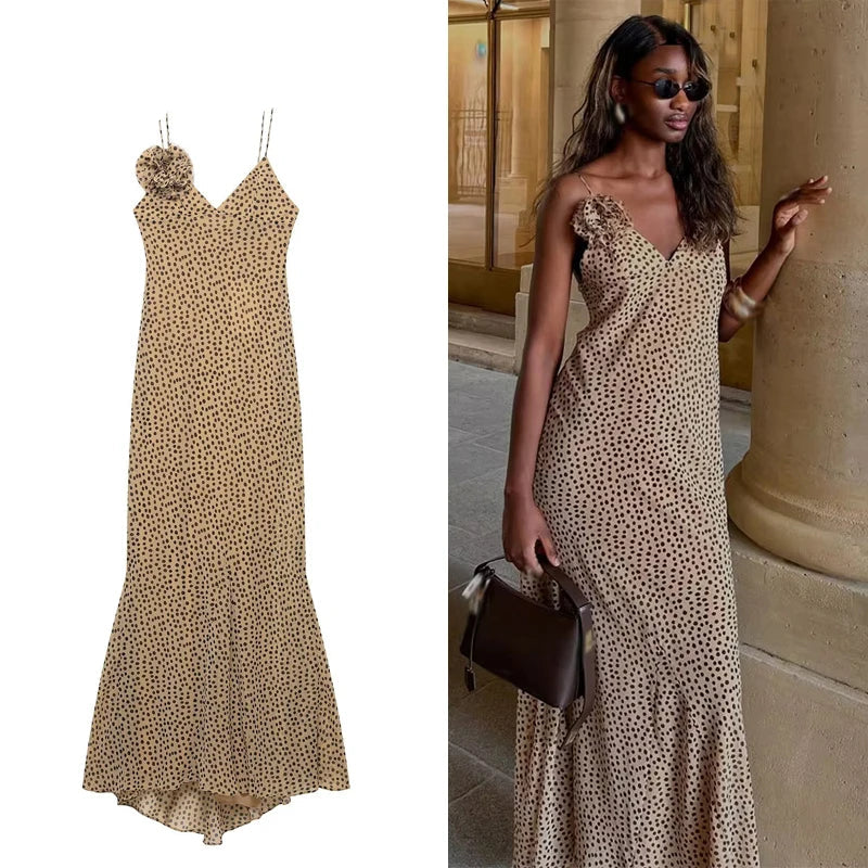 HANY Polka Dot Maxi Dresses for Women